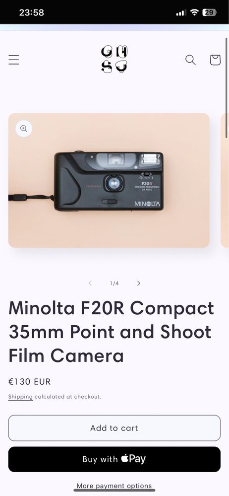 Minolta F20R Compact 35mm Point and Shoot Film Camera