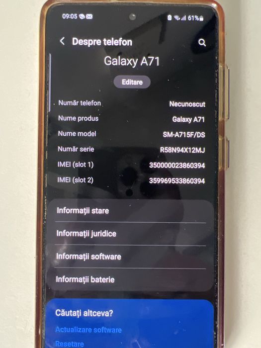 Vand telefon Galaxy A 71