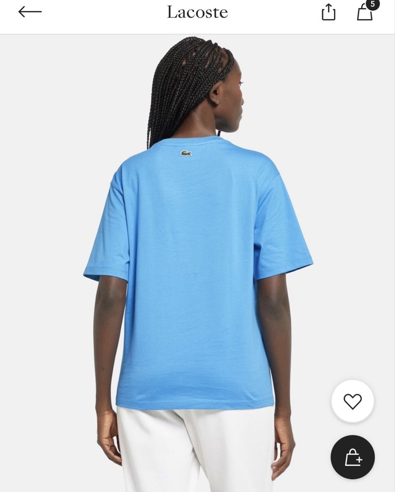 Lacoste T-shirt в син цвя