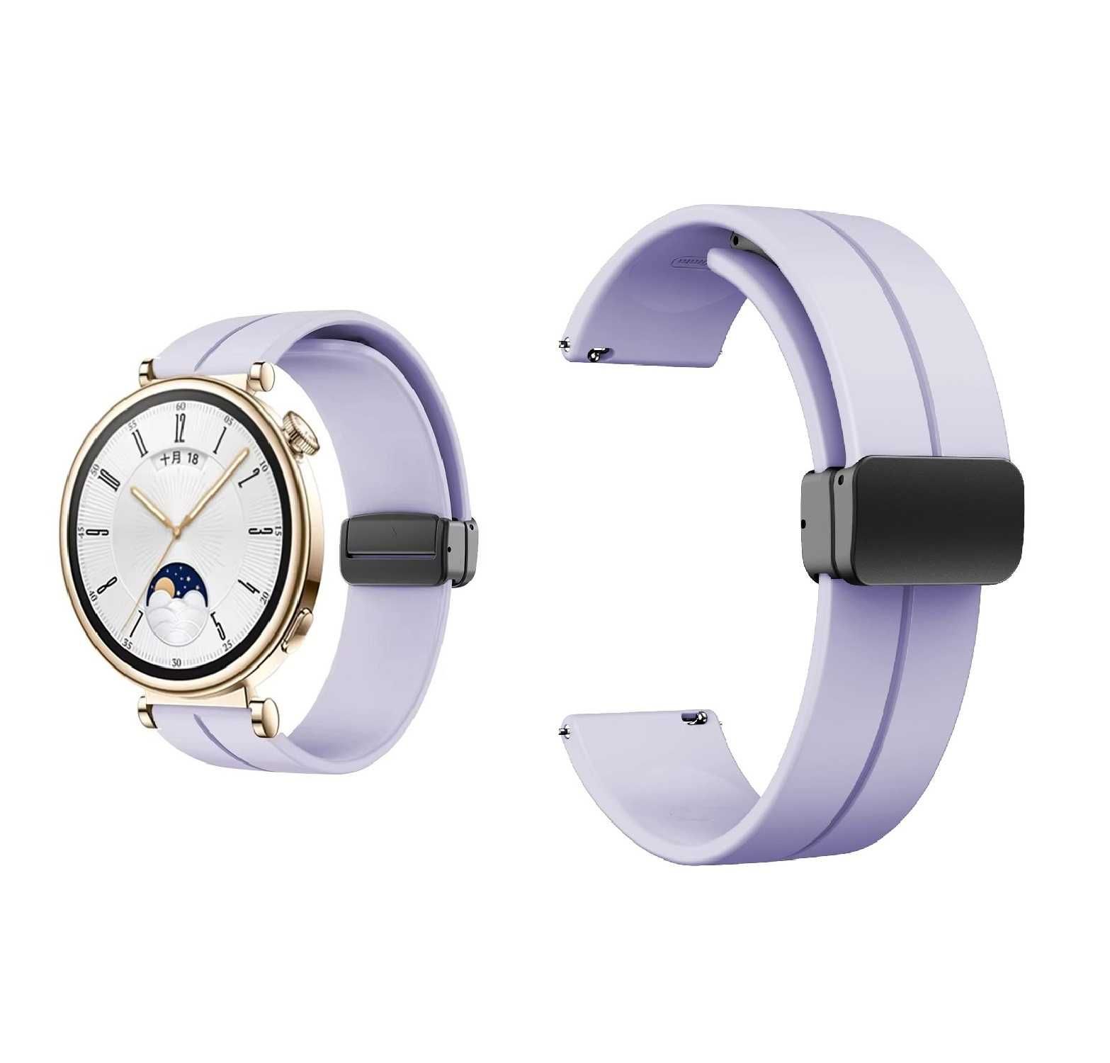 Силиконова каишка- магнитно закопчаване за Huawei Watch GT4 -  18 mm