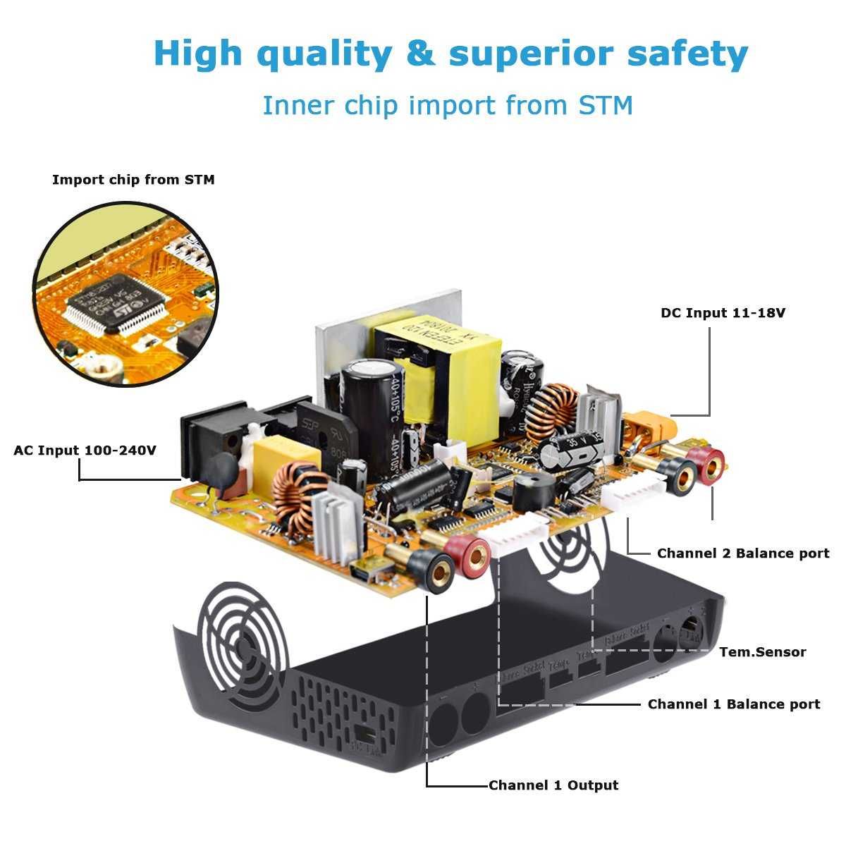 НОВО зарядно за LiPo и LiFe Lilon батерии HTRC C240 ​​DUO 150W ...