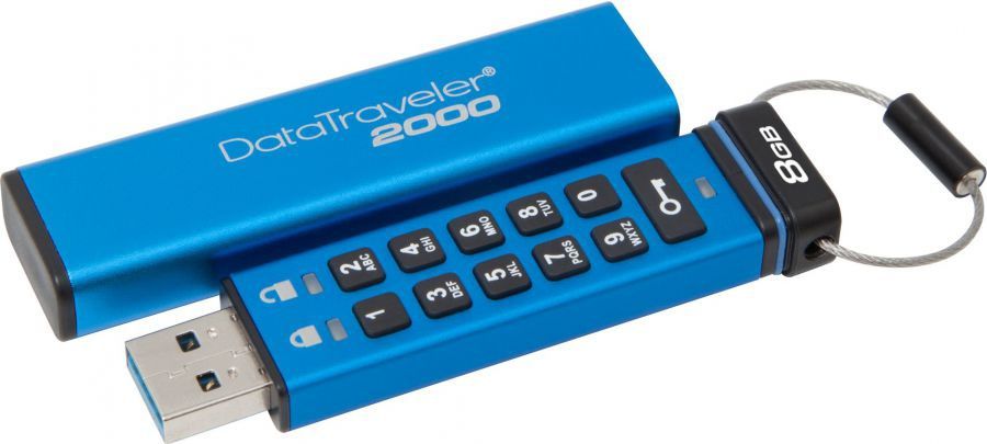 Memorie USB Kingston DataTraveler2000 8GB Keypad portofel criptomonede