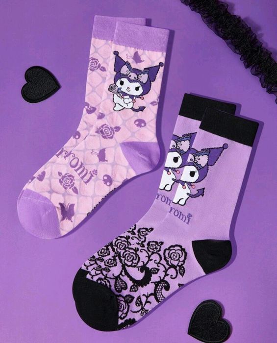 Sosete Kuromi noi superbe lungi sosete kuromi print deosebit