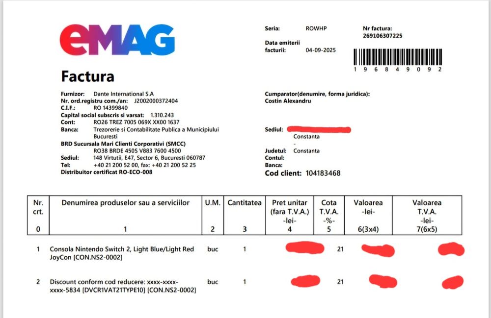 Consola Nintendo Switch 2 in garantie + joc Zelda Breath of The Wild