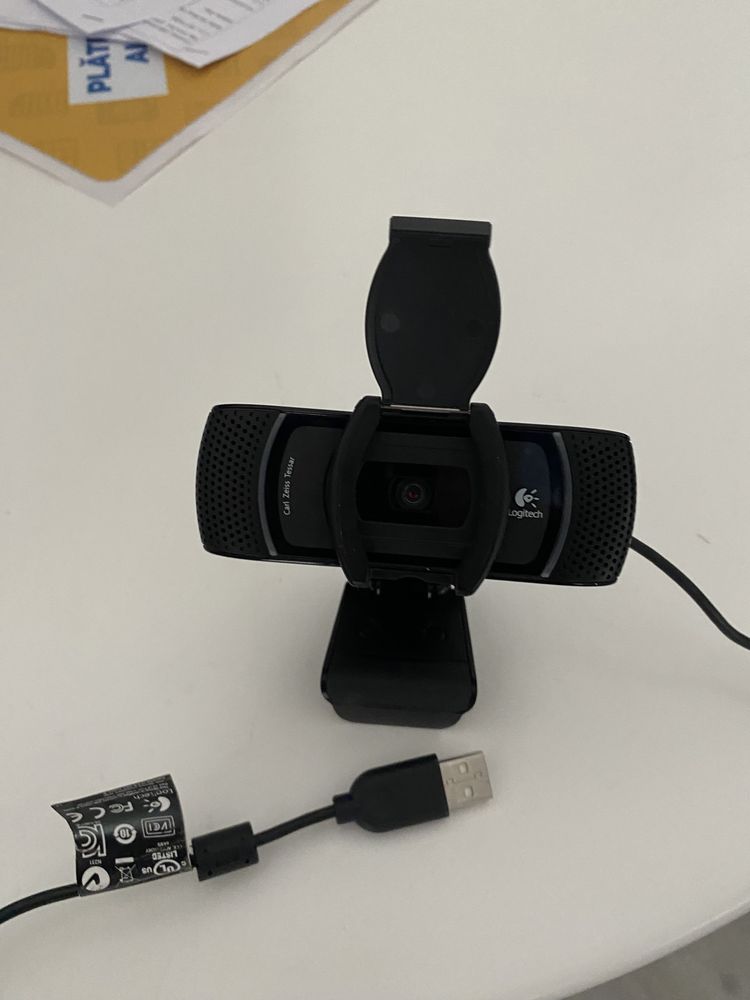 Camera Web Logitech C920 Carl Zeiss Tessar Lens HD, USB, Negru
