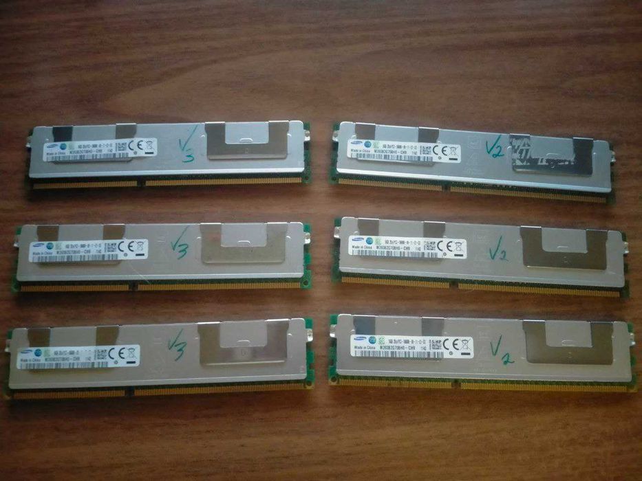 Оператива Samsung ECC 6 модулей по 16 GB Гигабайт m393b2g70bh0-ch9