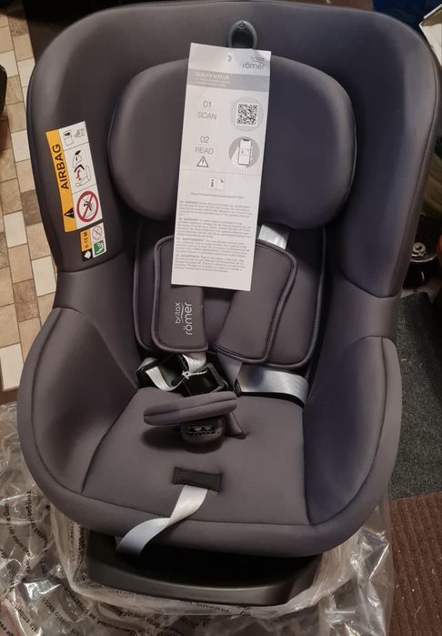 Scaun auto Britax Dualfix M Plus i-size, 61-105 cm, Midnight Grey