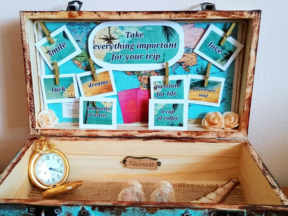 Подаръчен куфар Passion for life с вътрешна декорация