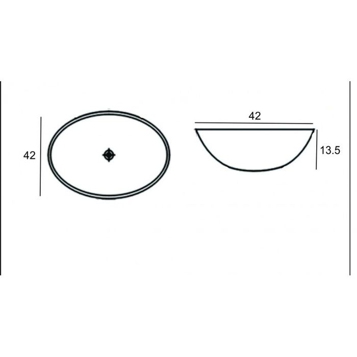 Кръгла стъклена мивка 42см.