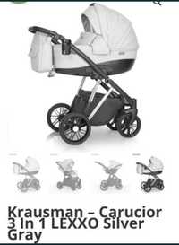 Negociabil Carucior copii Krausman 3 in 1 Lexxo Silver Gray
