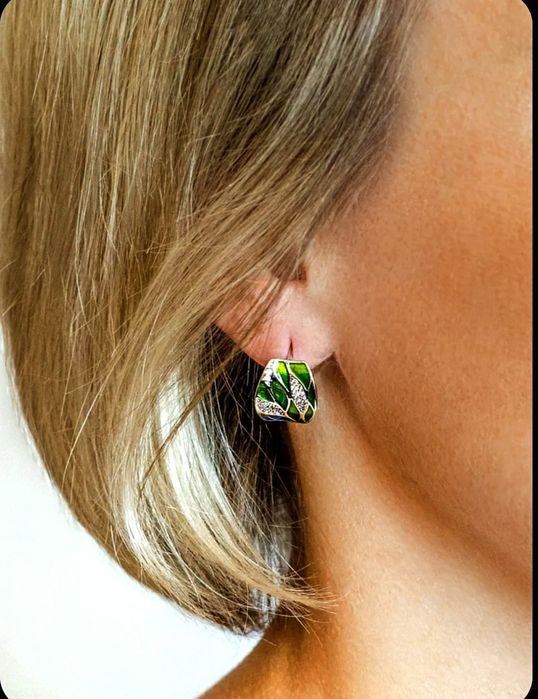 Серебряный комплект с эмалью