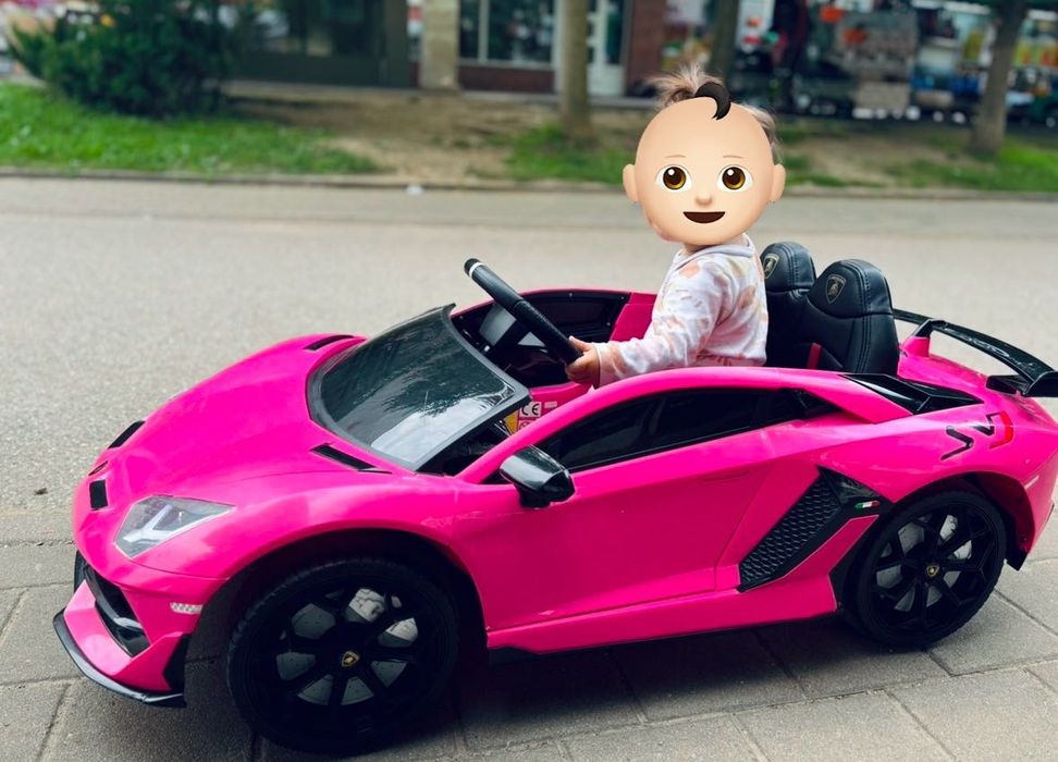 Masinuta electrica cu telecomanda Lamborghini pink