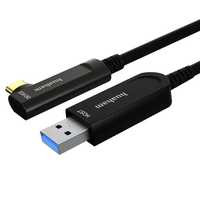 Cablu USB-A 3.1 la USB-C de 15 metri, din fibra optica, 10Gbps