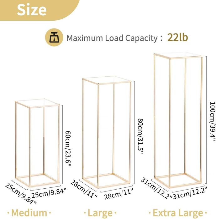 Suporturi Aurii pentru Aranjamente de Nunta, NOU, Factura