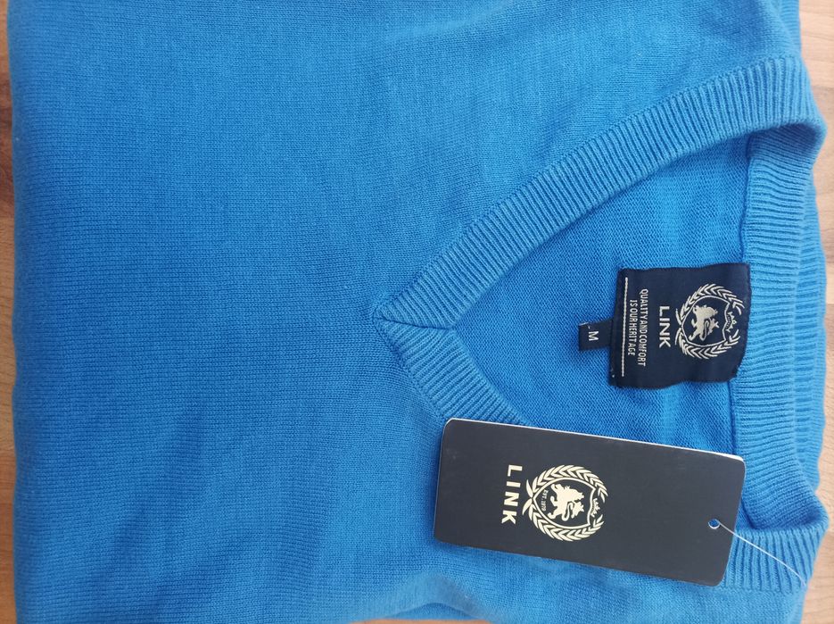 Нов 100%памук мъжки пуловер L/XL