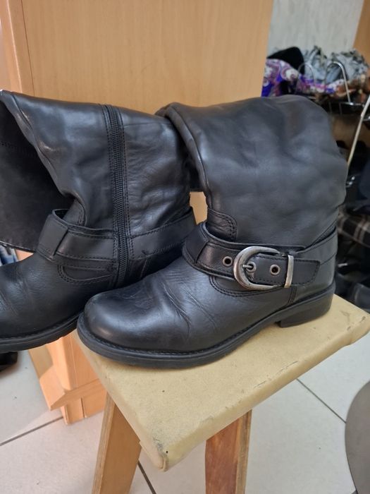 Сапоги кожаные, 37р.