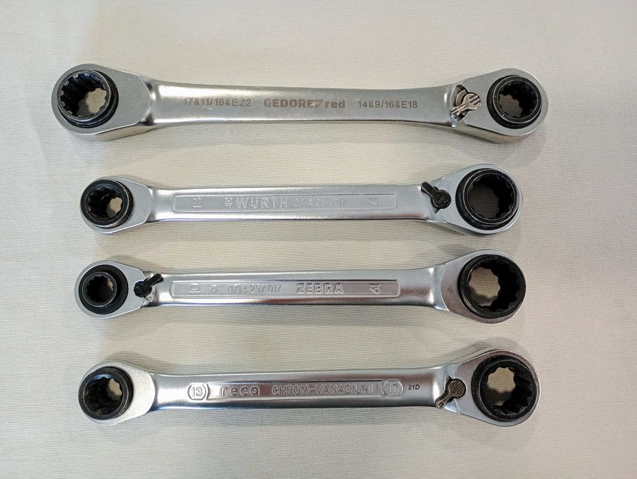 Wurth Zebra, Gedore,Reca  ключове 4 в 1 с тресчотка