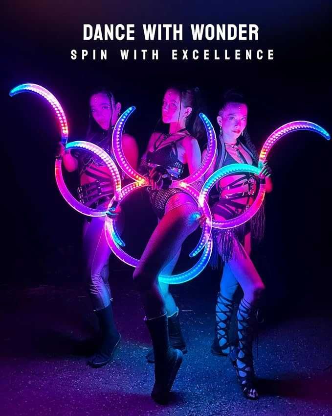 LED POI  рингове S-образна форма с 241 цветни режима на осветление