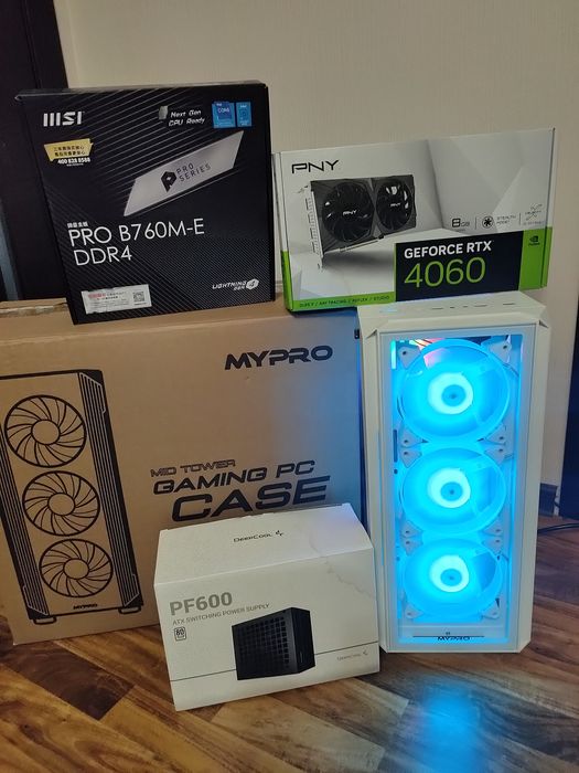 RTX4060/Core i5 13400/B760 MSI/32gb 3600Mhz ddr4/512gb ssd/600w blok/