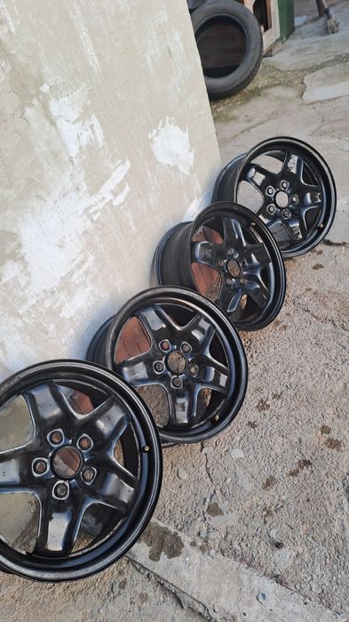 Jante tablă r16 capace, anvelope All sesons 215 60 16