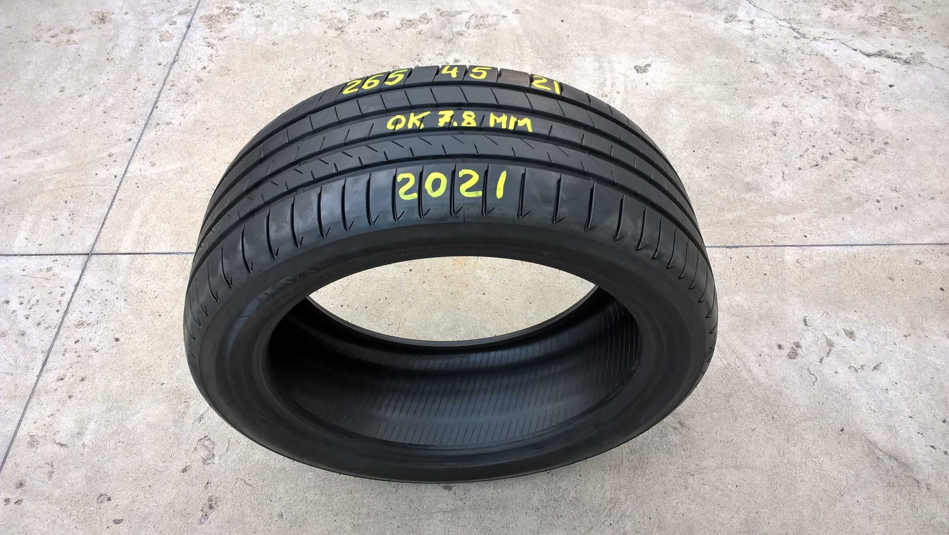 O anvelopa vara 265 45 21 bridgestone alenza 001 cu 7.8 mm 2021