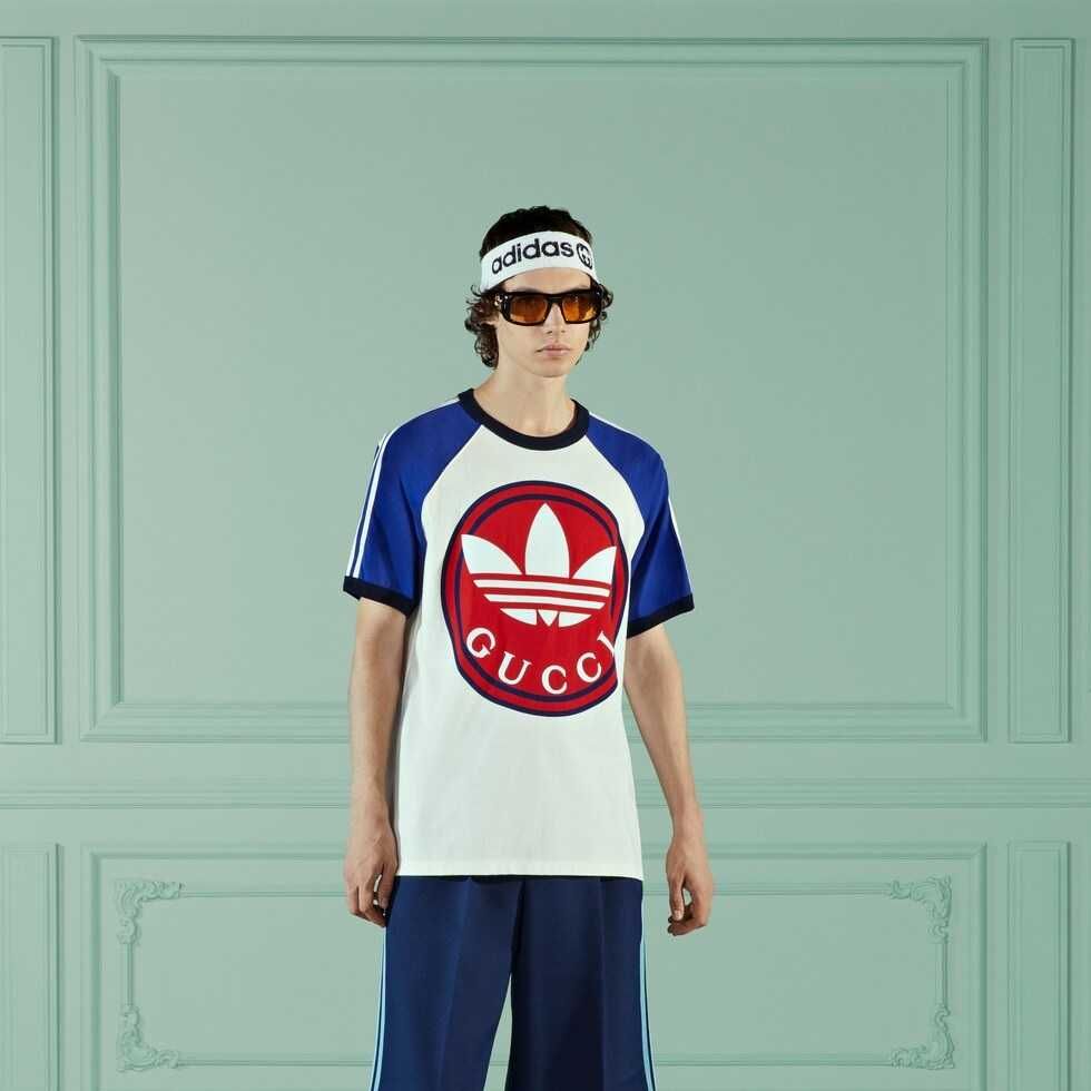 GUCCI x ADIDAS Logo Print Jersey Мъжка Тениска size M