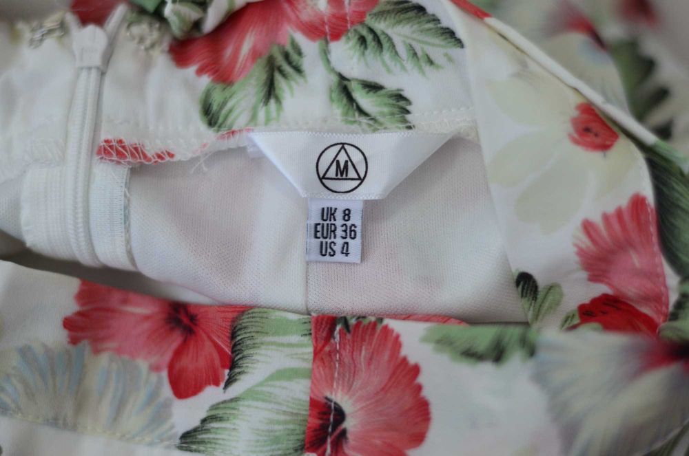 Fusta midi ASOS cu motive florale, marime 36