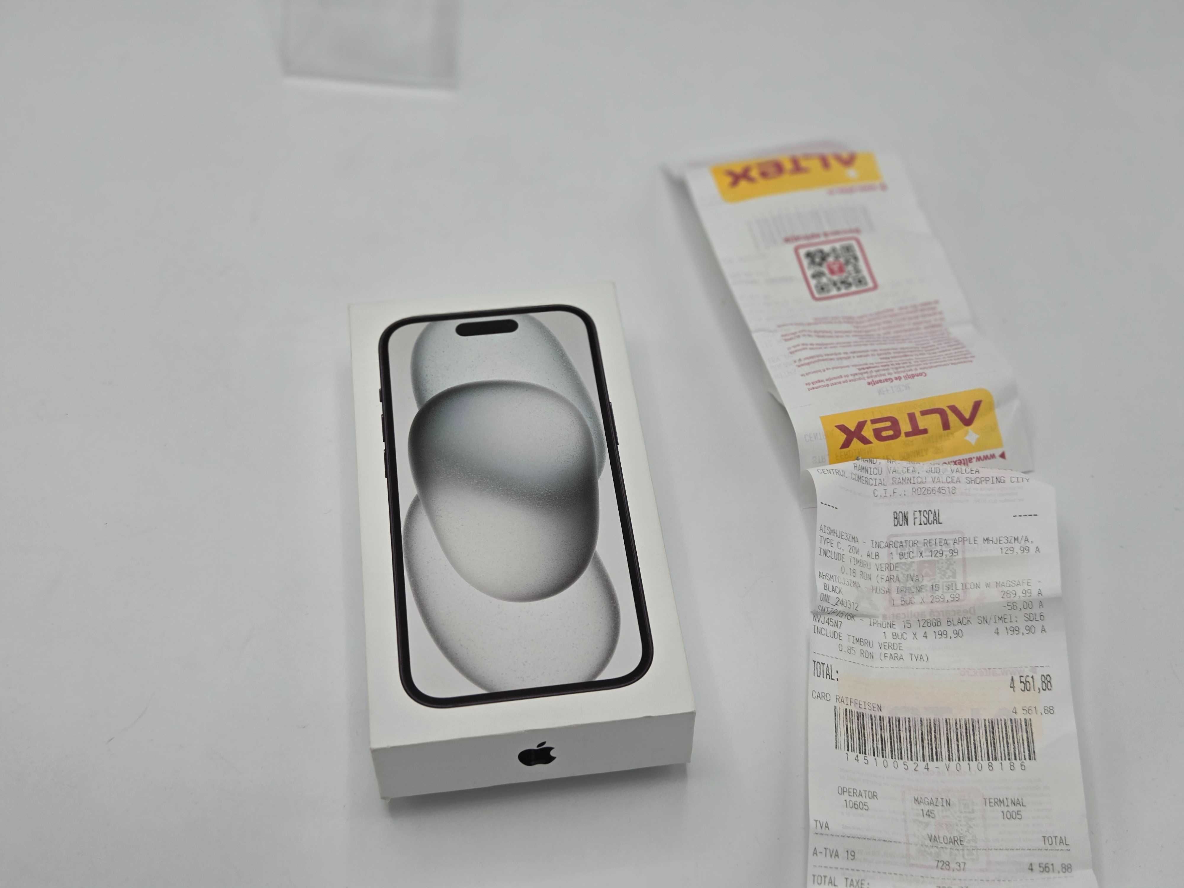 iPhone 15 Black 128GB Neverlocked Stare Excelenta Garantie Factura