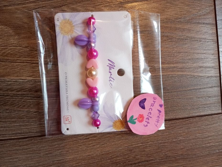 Pink and purple bracelet