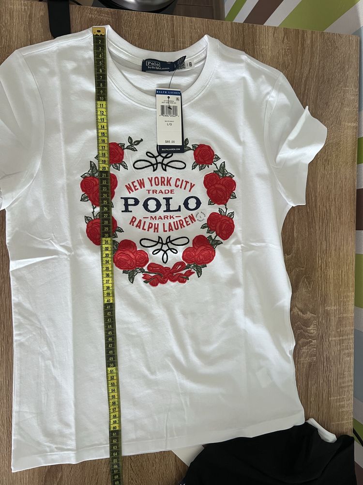 Tricou dama Ralph Lauren brodat L