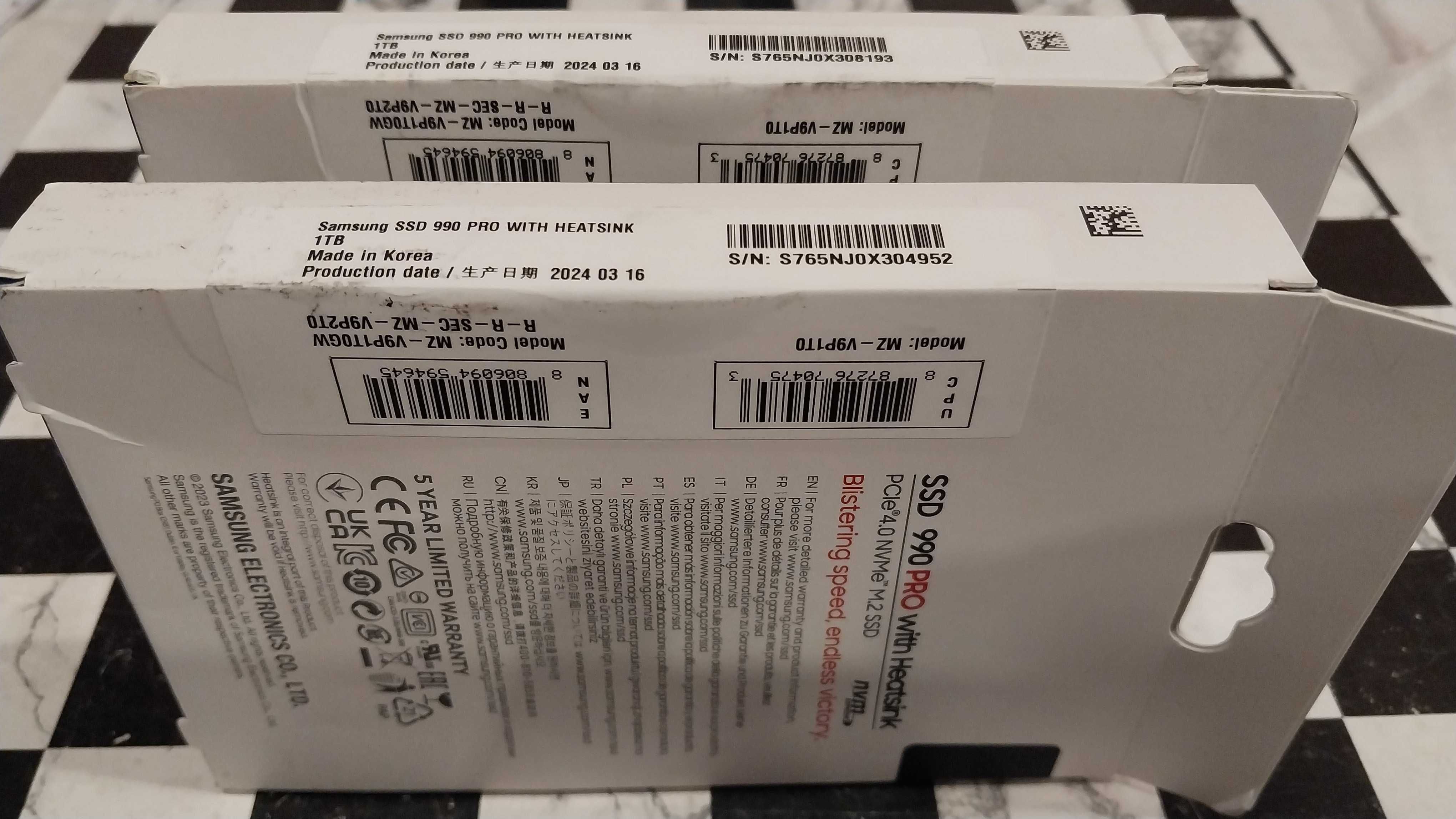 Новый SSD NVMe Samsung 990 PRO 1TB With HeatSink. С Радиатором.
