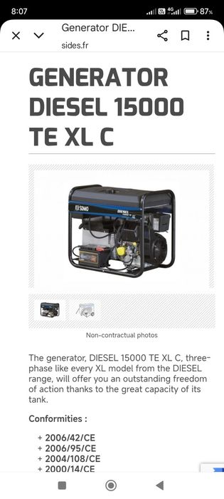 Generator diesel 10 kw kohler SDMO