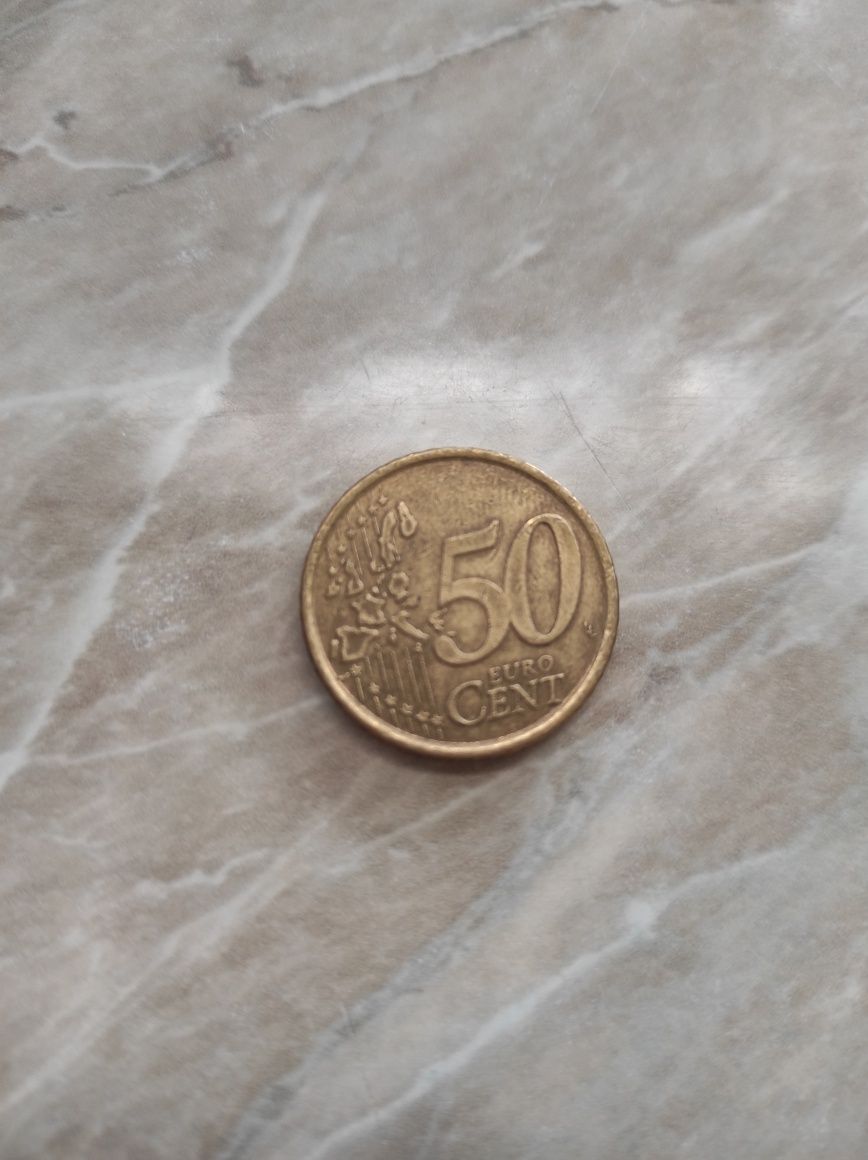 Продам испанскую монету 50 evro cent