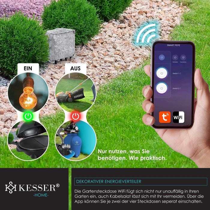 Градински WIFI разклонител с вид на какък