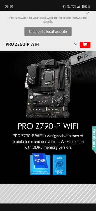 Kit i7 14700KF + MSI Z790 PRO P WiFi