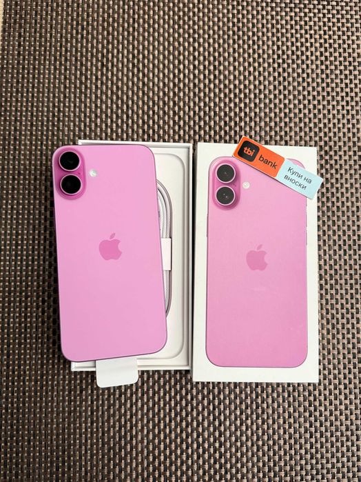 НОВ!  iPhone 16 PLUS *Лизинг от 52лв/м / 128Gb PINK / розов  Гаранция!