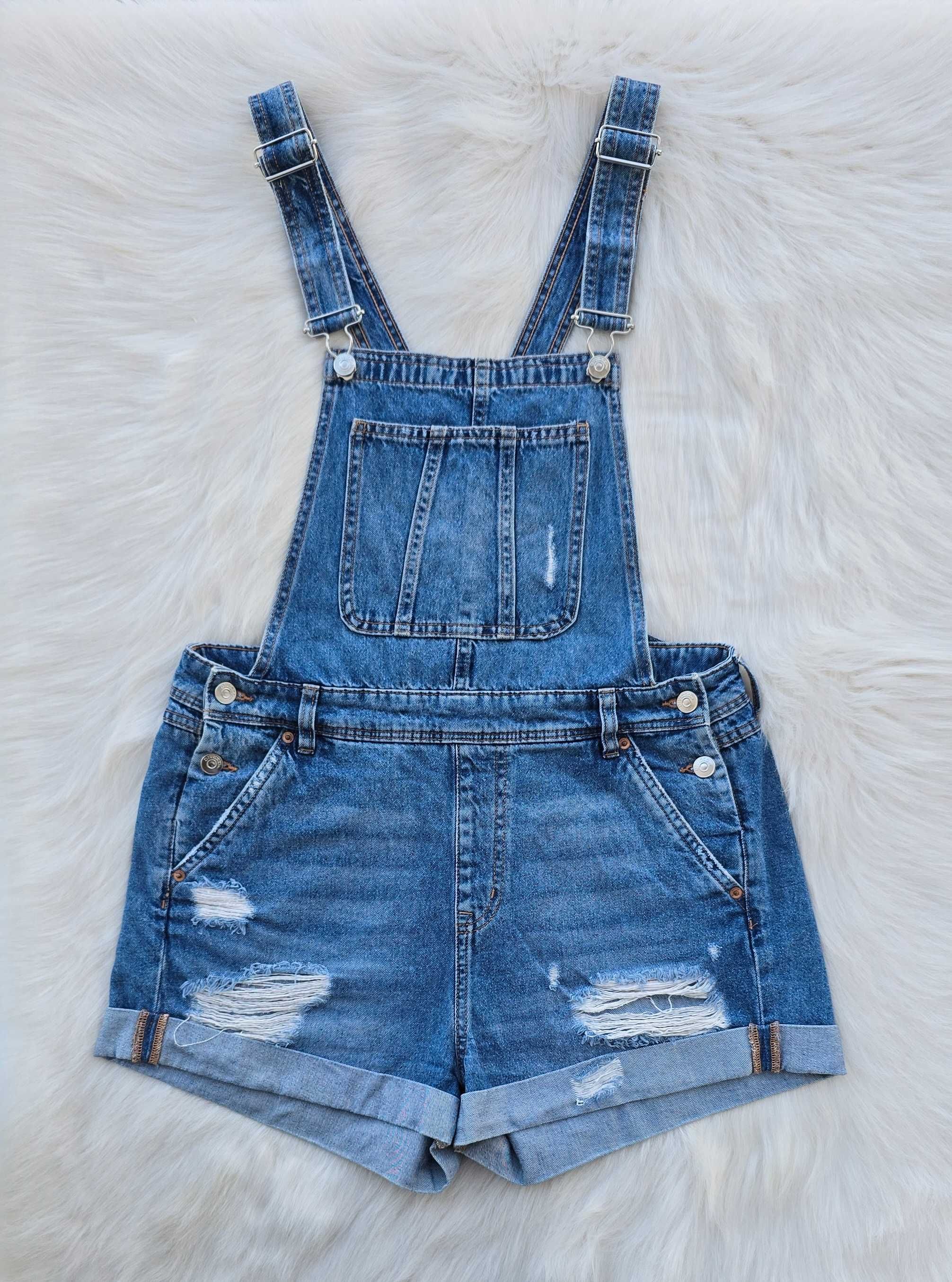 Дамски дънков гащеризон H&M  L-XL
