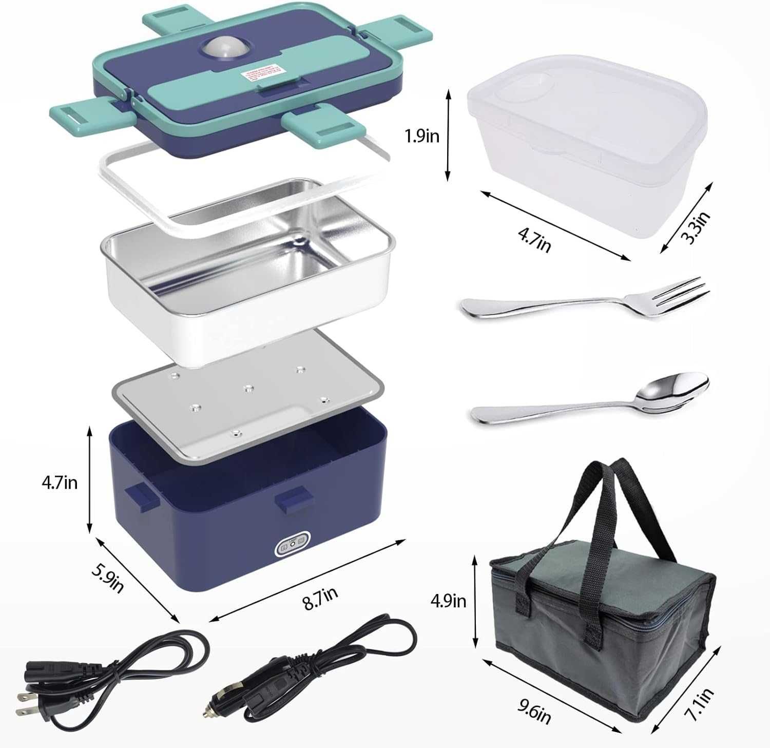 Electric Lunch Box Warmer, нагреваема кутия за обяд ,1,8 л контейнер