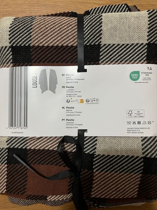 Poncho maro loose fit Up 2 Fashion – One Size