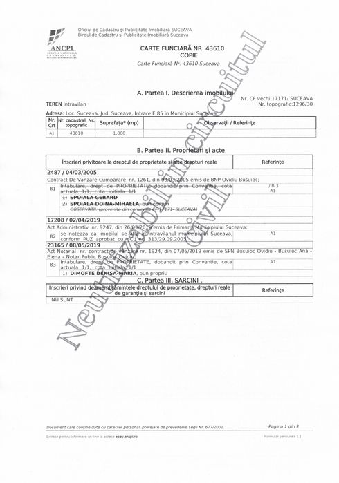 Vand teren Suceava 10ari (linga HOTEL MANDACHI )