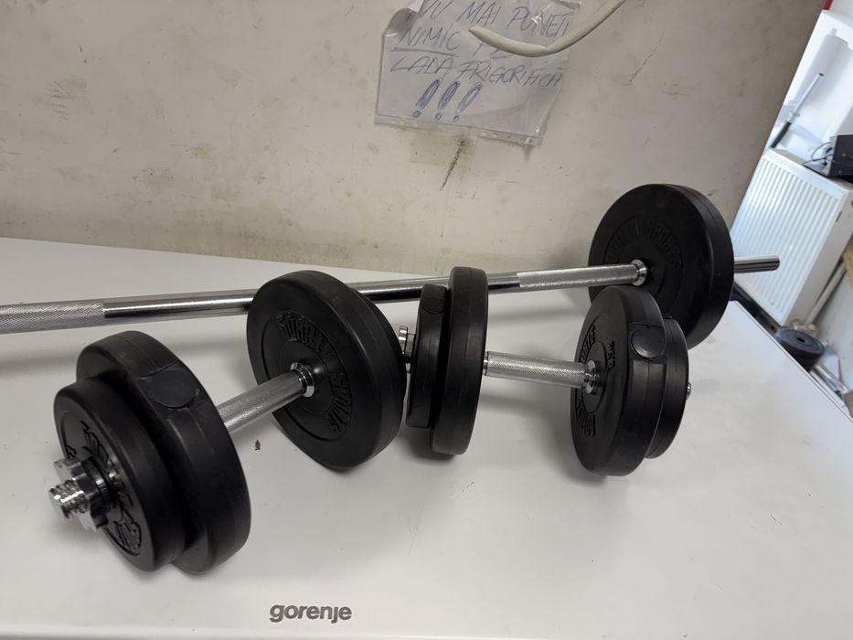 Pachet sala gantere si haltera germany total 30 kg. Pret promo 350 lei