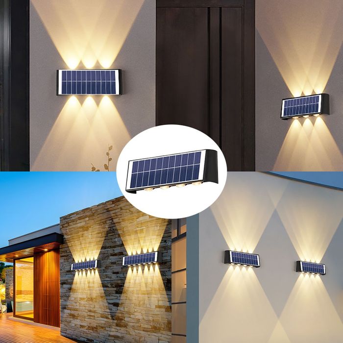 Aplica Exterior cu Panou Solar IP65, Lumina calda sau Lumina rece, 8W