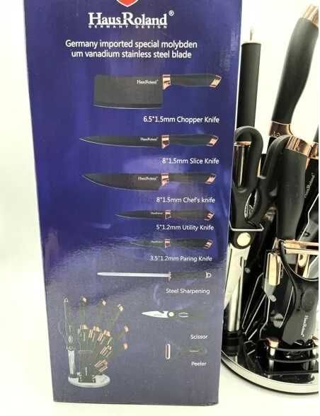 Набор ножей 9 предметов в подставке Haus Roland