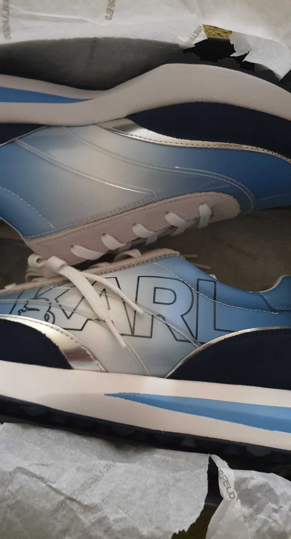 KARL LAGERFELD № 45 – Мъжки спортно елегантни обувки с лого нови кутия