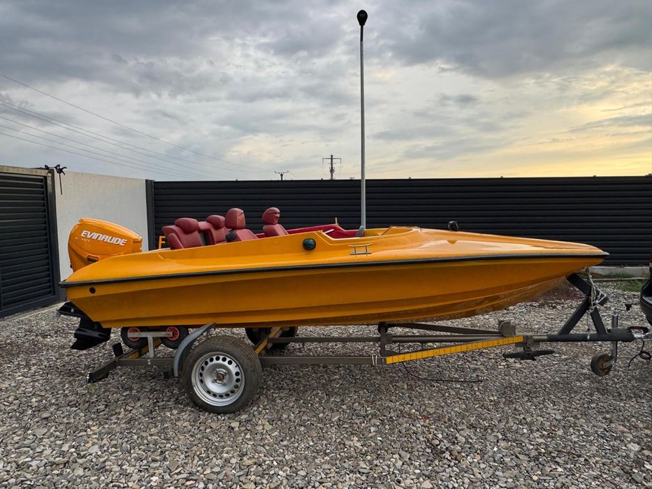 Barca Mustang cu motor Evinrude E-Tec 40 Cp