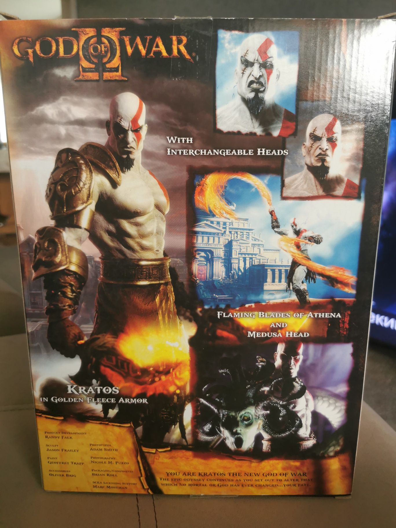 God of War II 12" Kratos Medusa Head Player Select PS2 12 инча