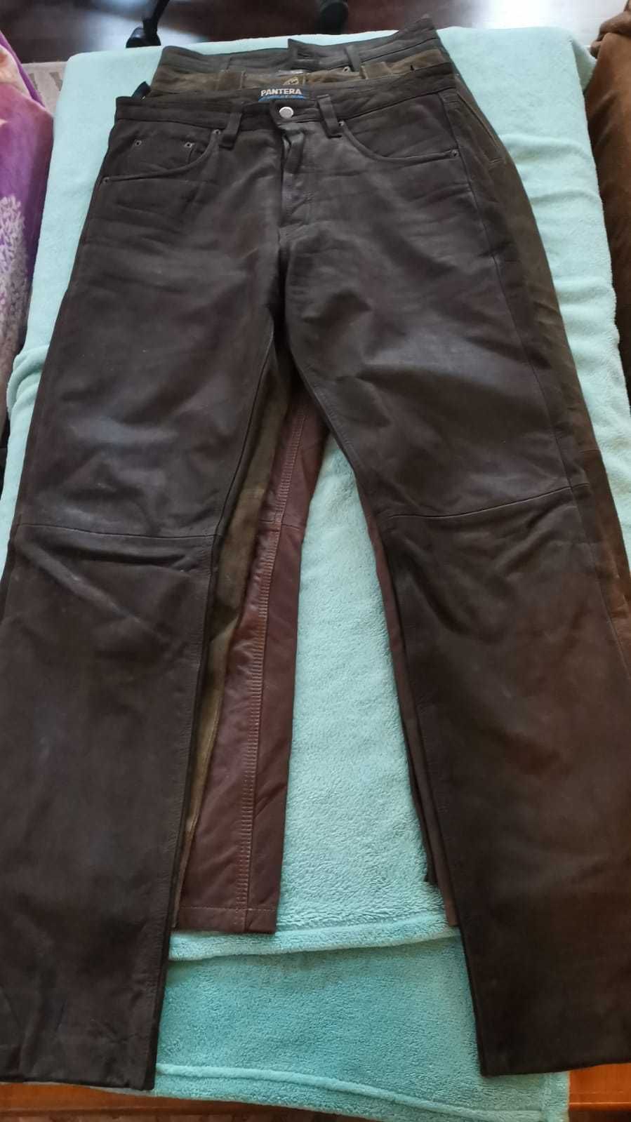 pantaloni piele moto M L