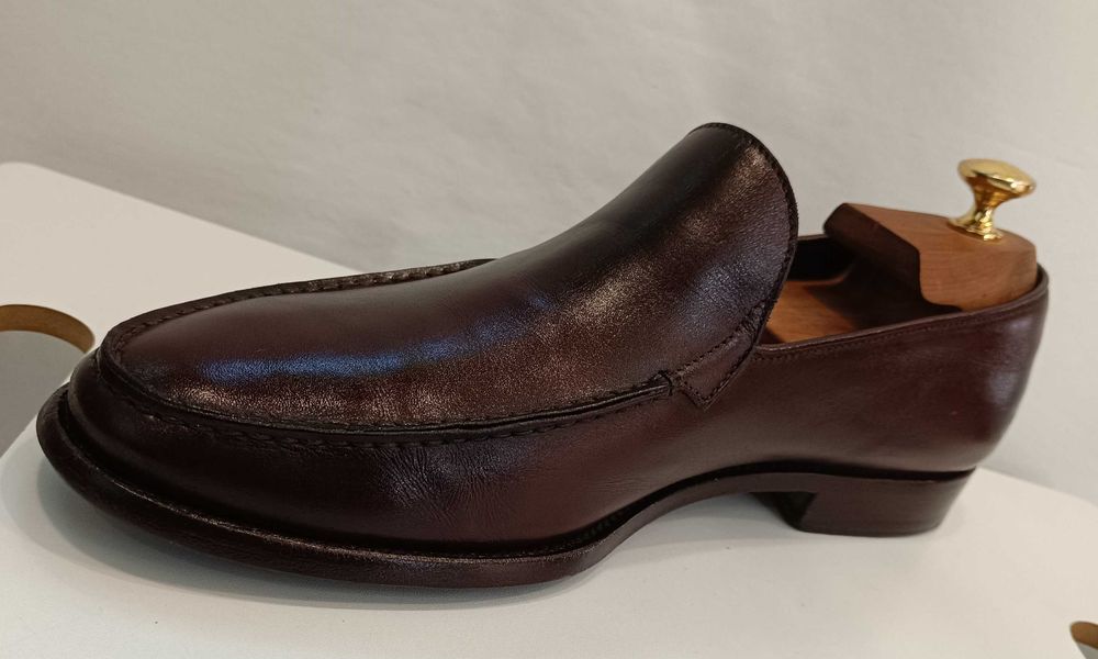 Pantofi loafer de lux penny 41.5 42 lucrati manual PRADA piele natural