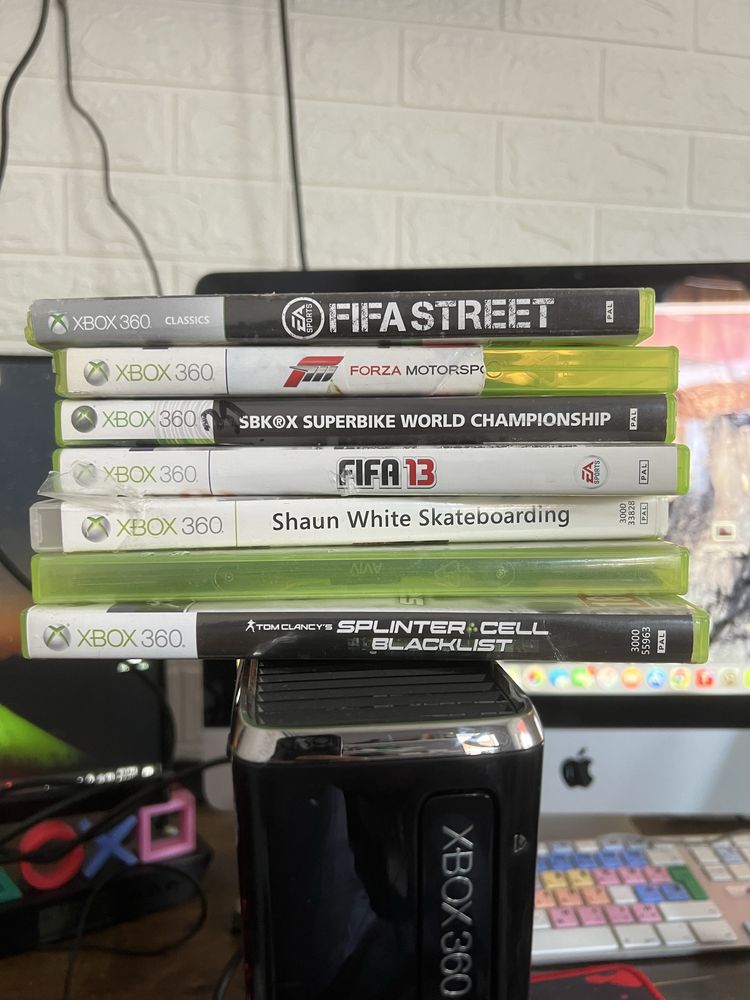 Xbox 360 250gb plus jocuri