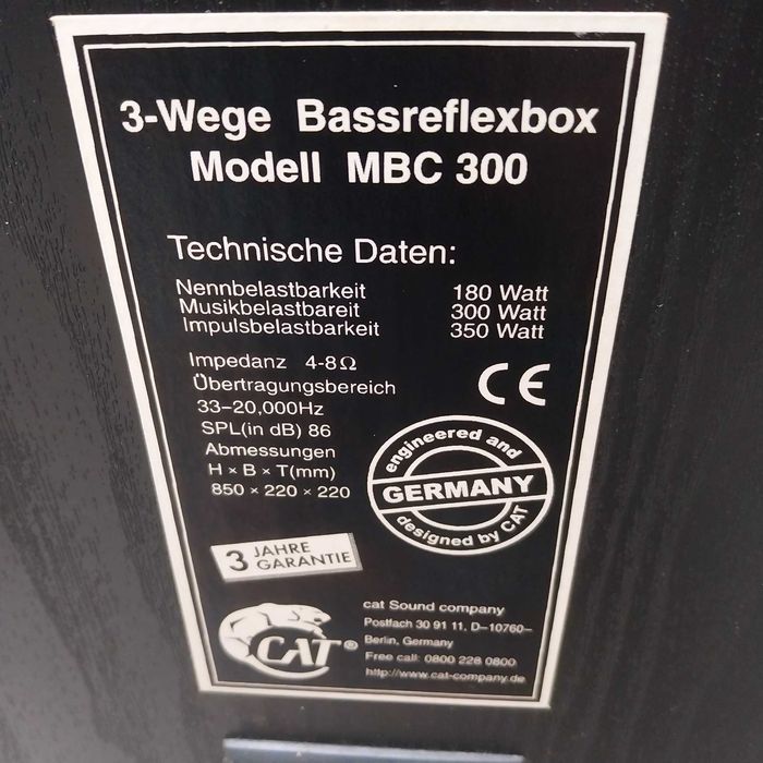 НАЙ ДОБРАТА ОФЕРТА тонколони CAT MBC 300  0000